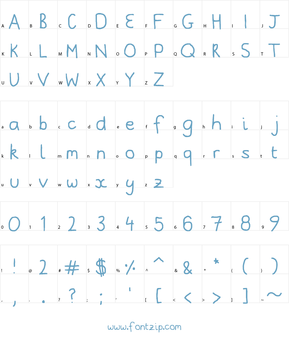 procrastinating Font Character