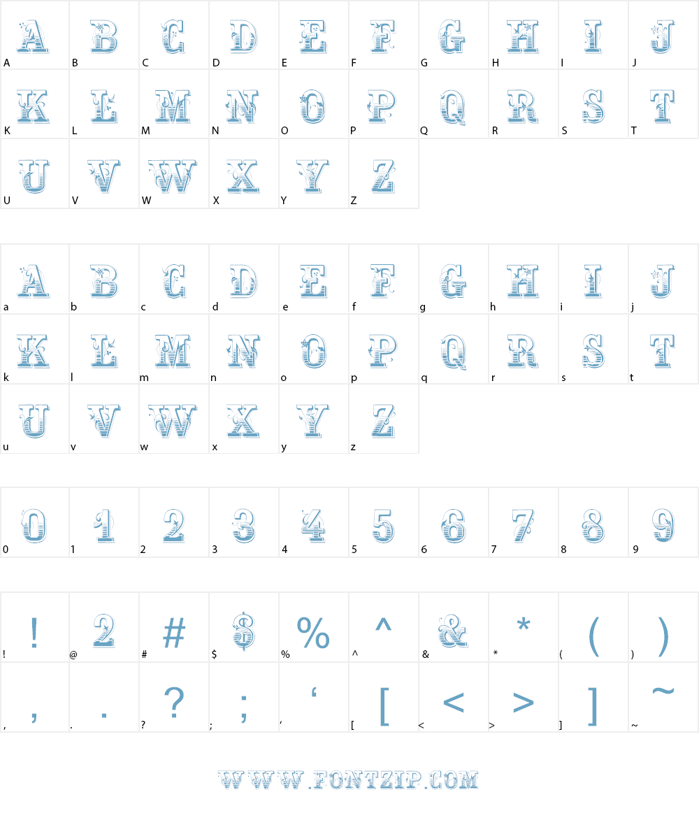 GardeniaVictorian Font Character