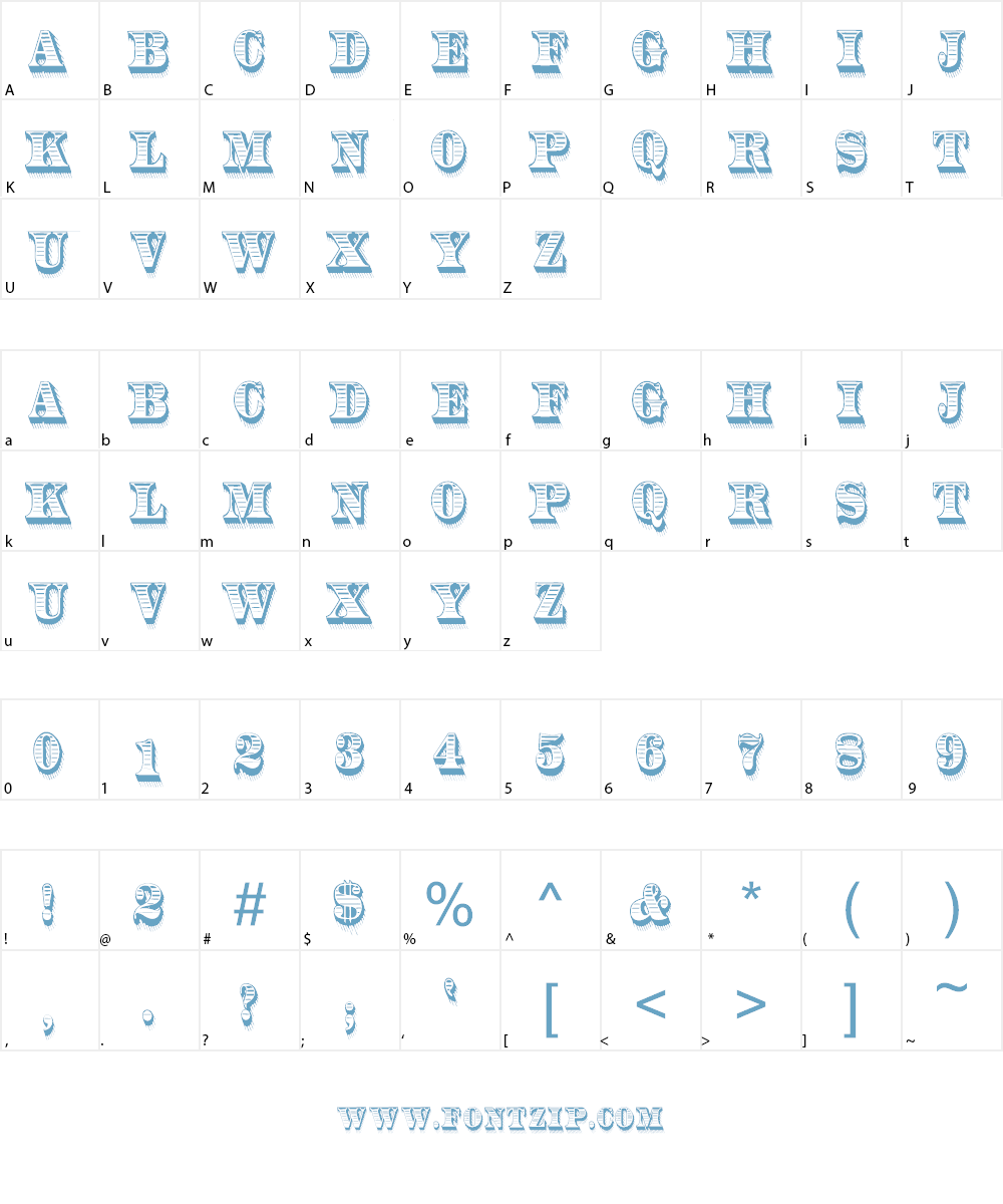 RadiantAntique Font Character
