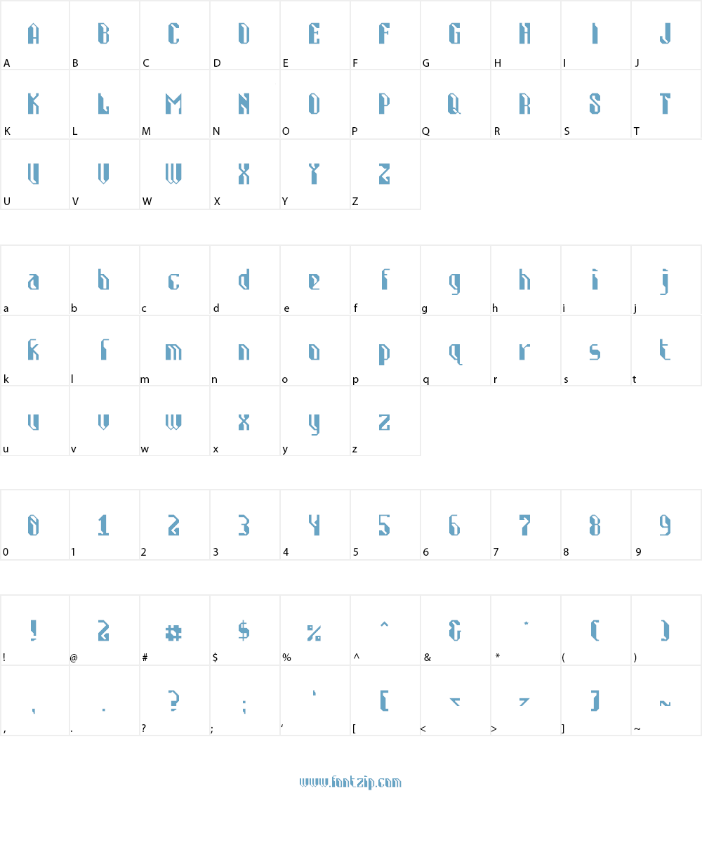 Ketonggeng Font Character