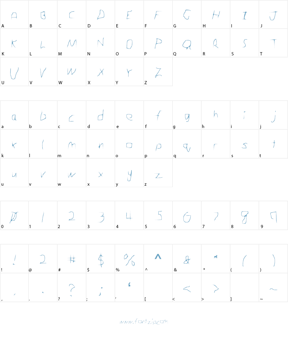 PurposefullyBad Font Character