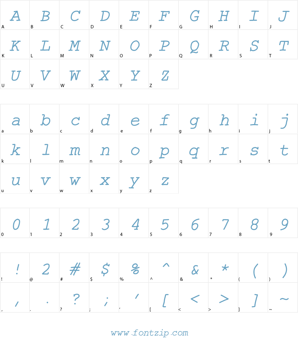 CarrierHand Font Character