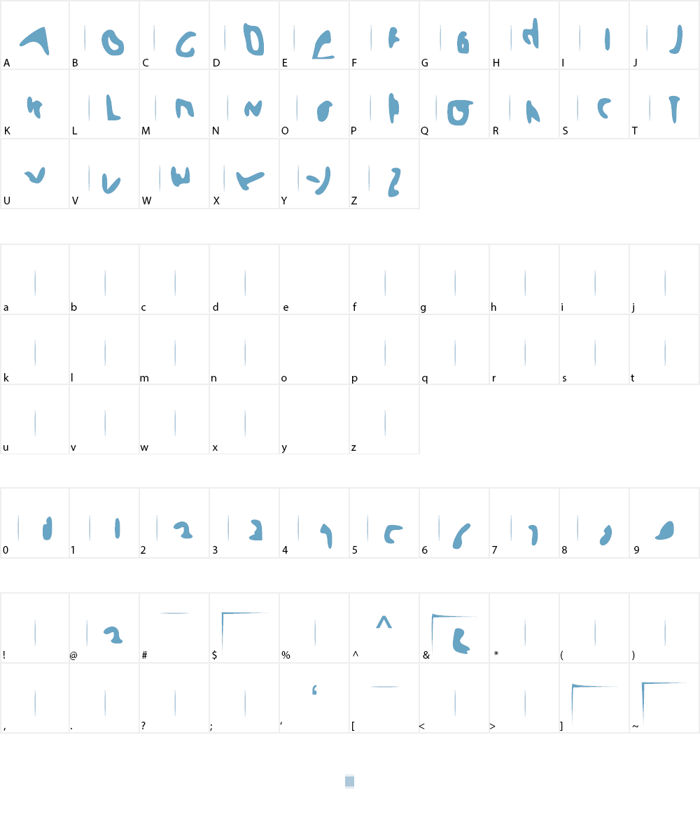 MessierWrits Font Character