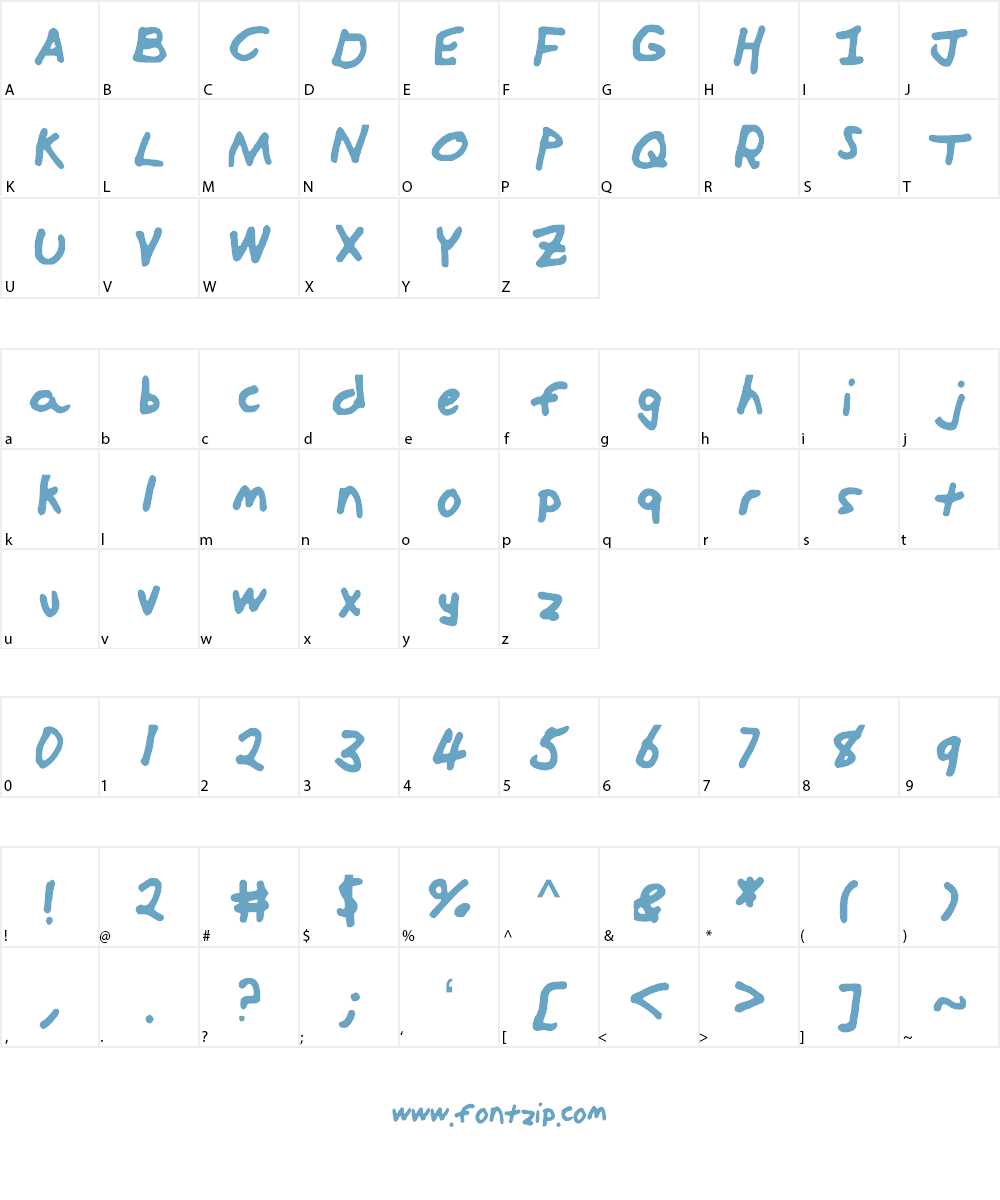 Handwritten Font Character