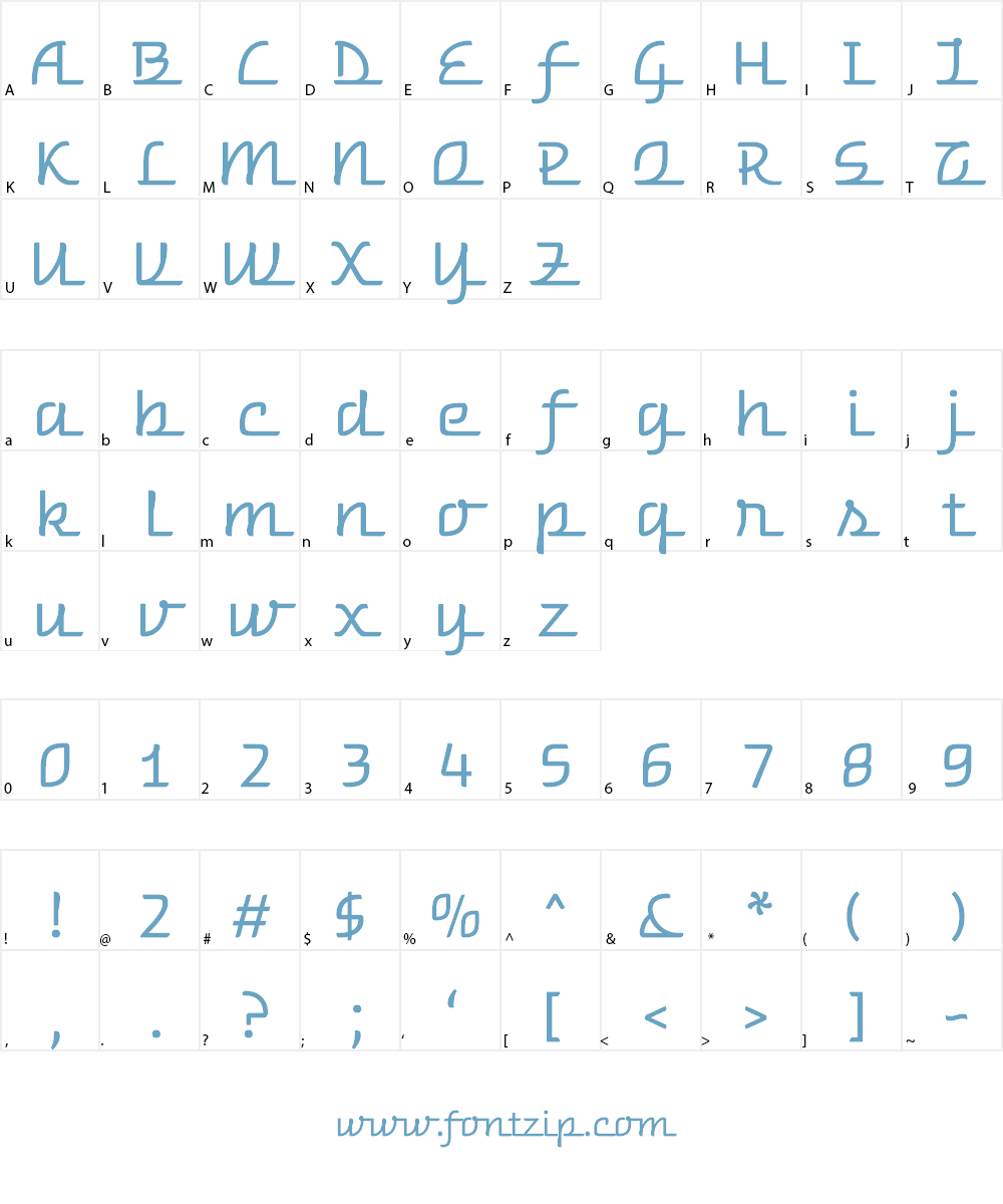 Warnes Font Character