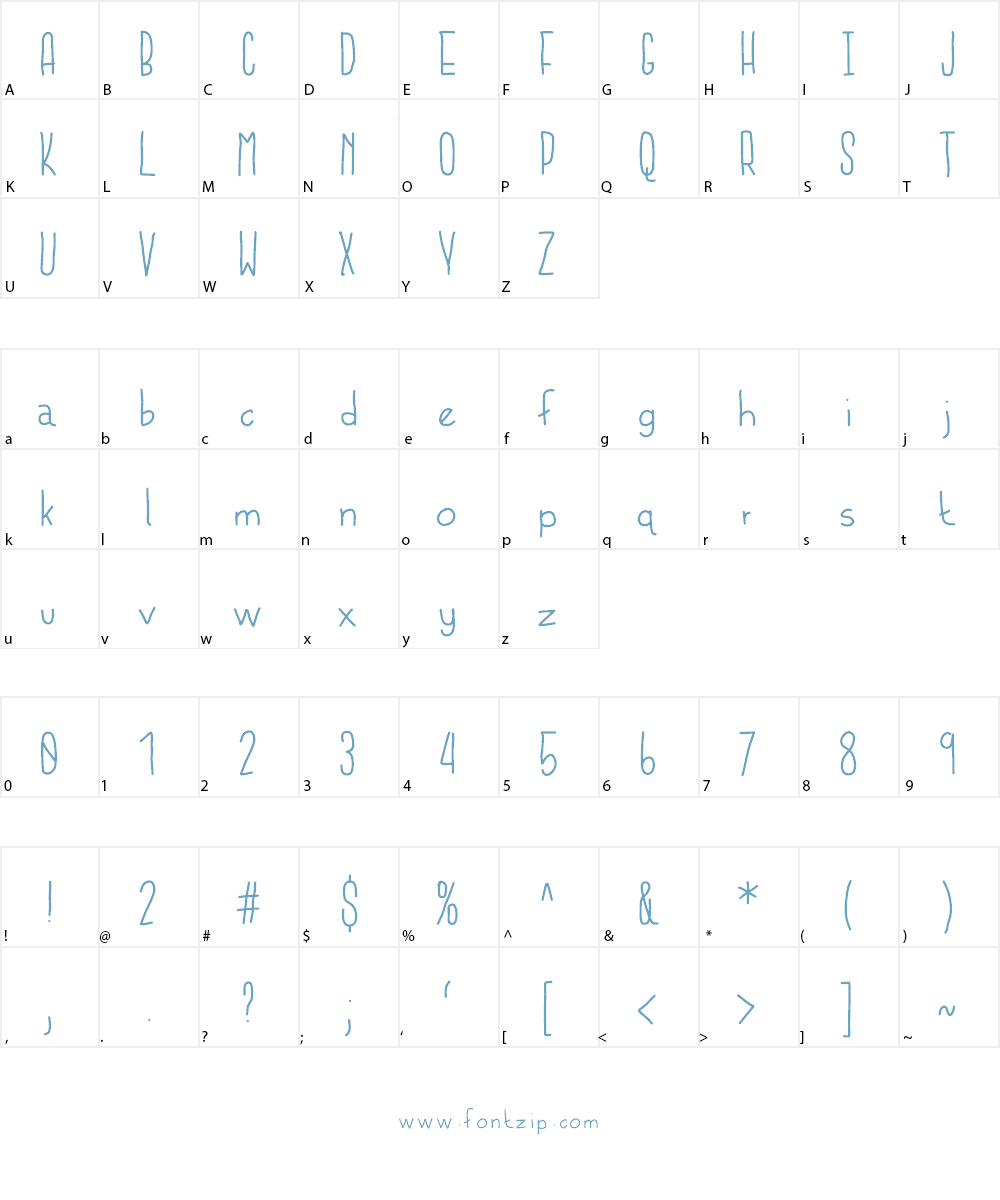 UniversityTwo Font Character