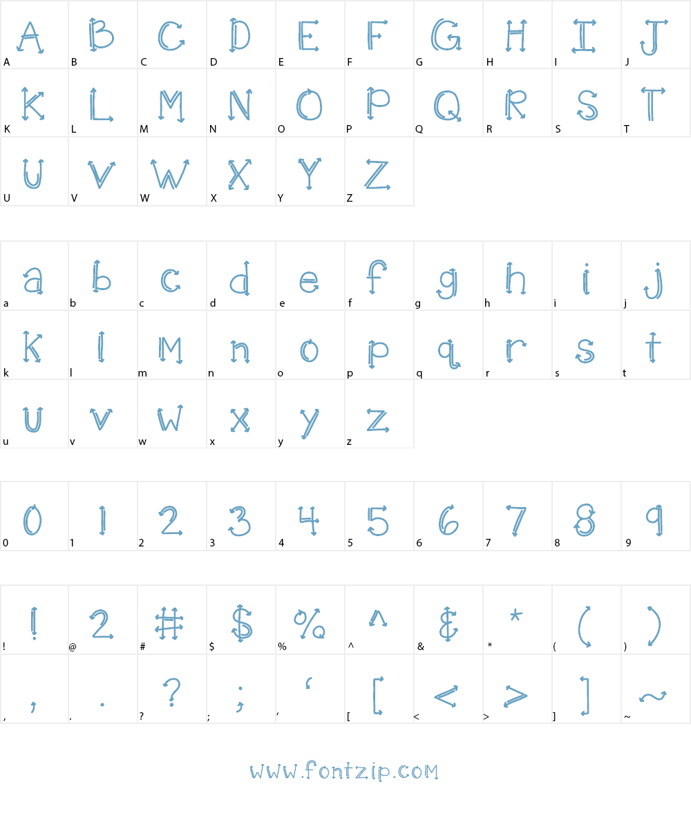 KBShotInTheDark Font Character