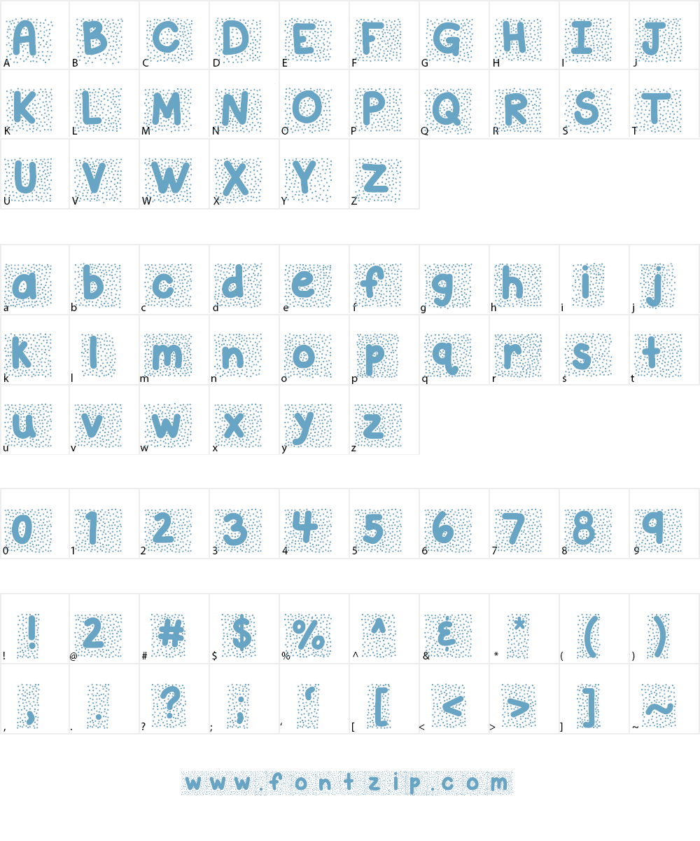 KBSnowballin Font Character