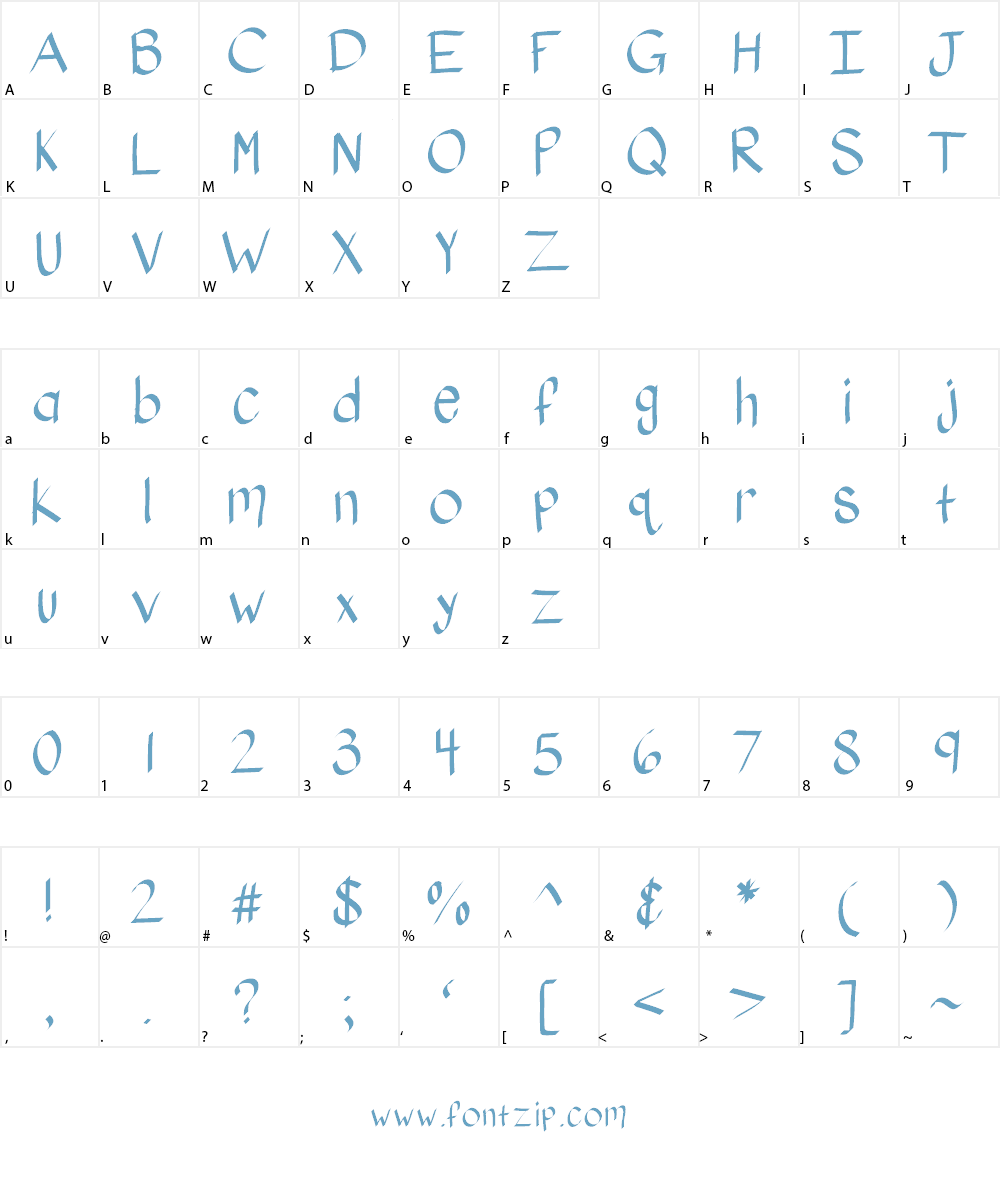 KBStylographic Font Character