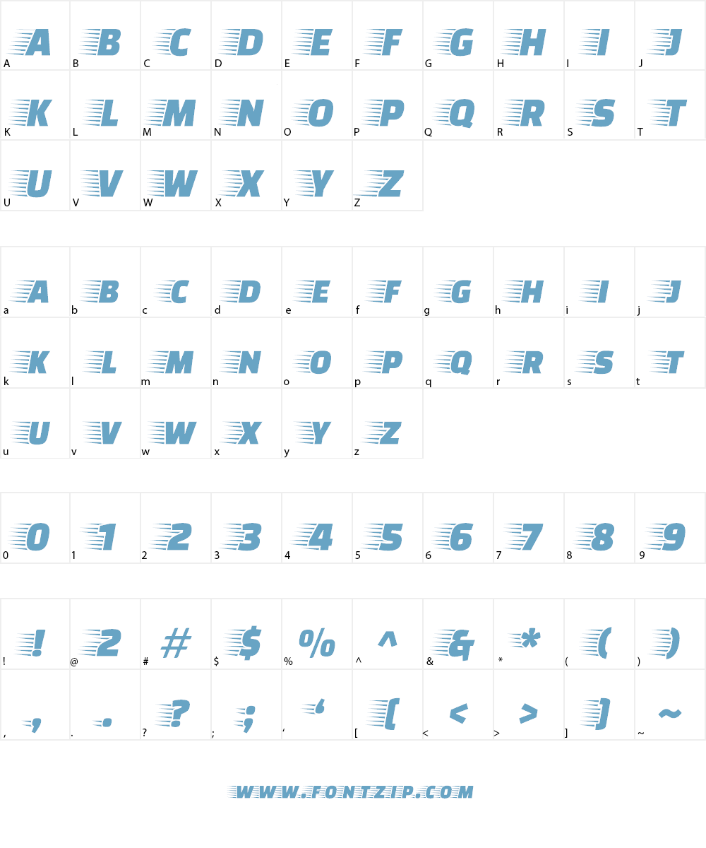 Faster One Font Character