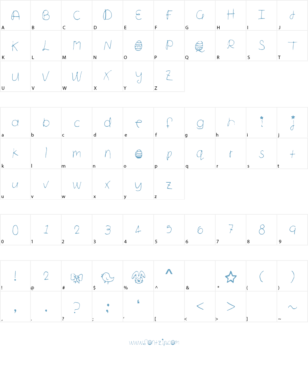 EasterYolk Font Character