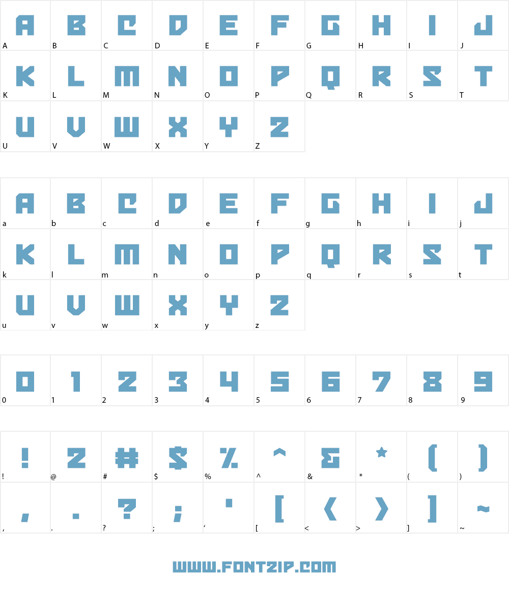 Bulletproof BB Font Character