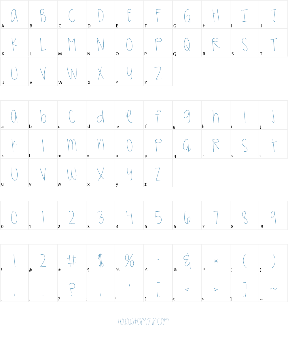KG Girl On Fire Font Character