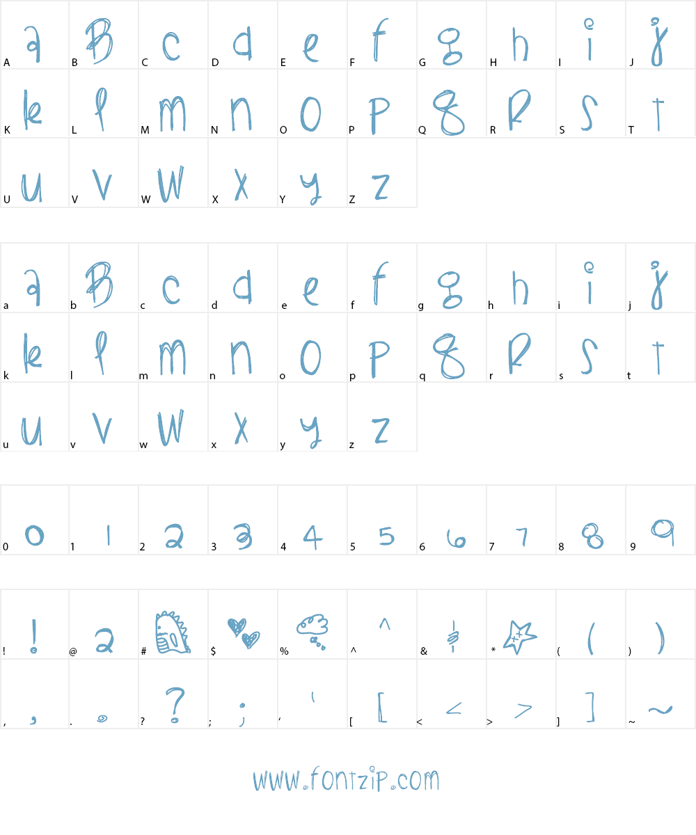 BlackLightning Font Character