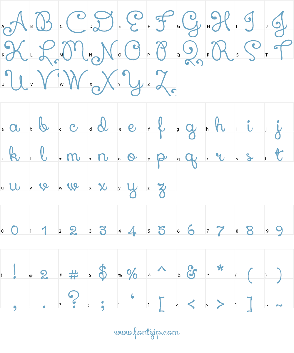 Xiomara Font Character