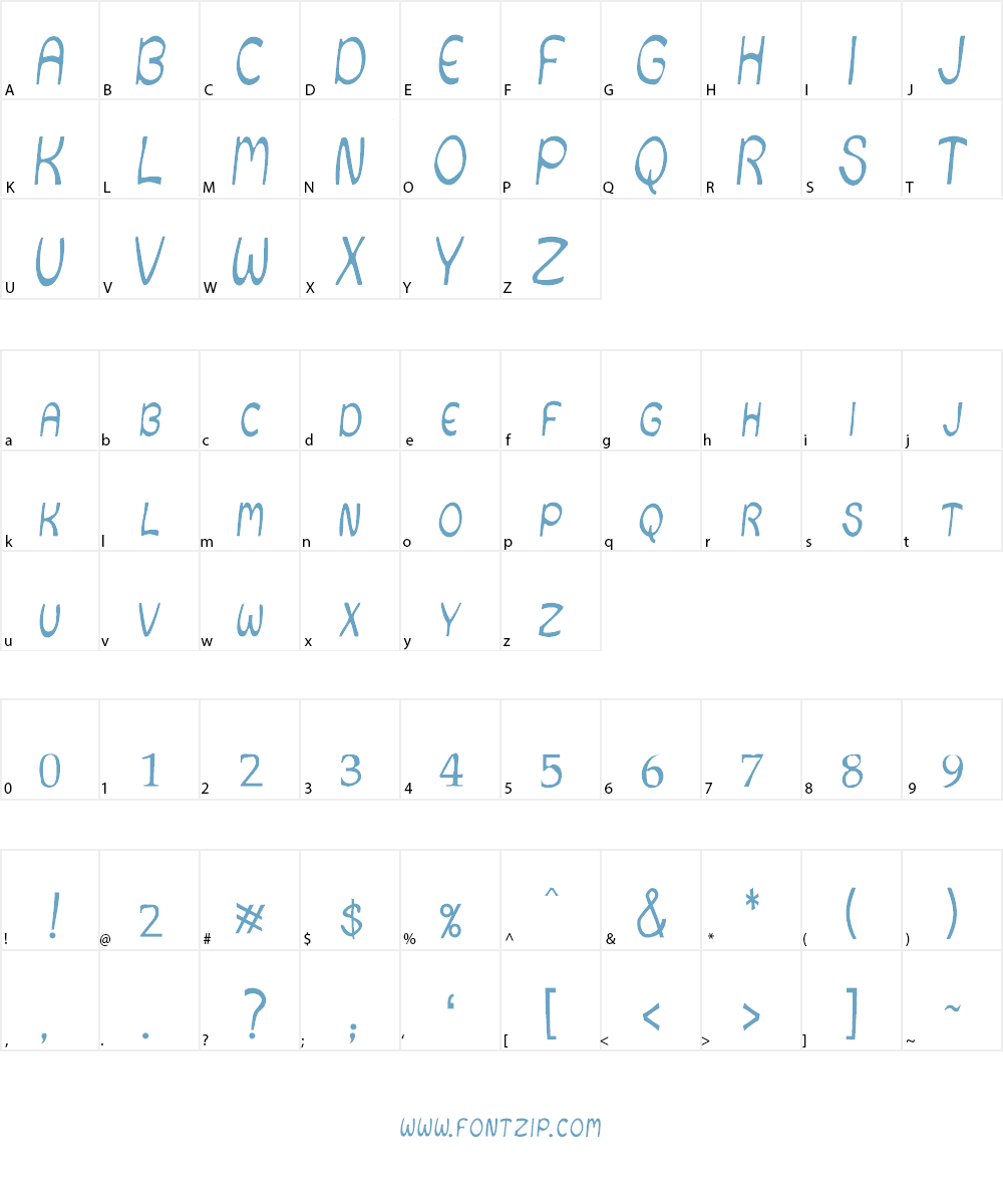JetLag Slow Font Character