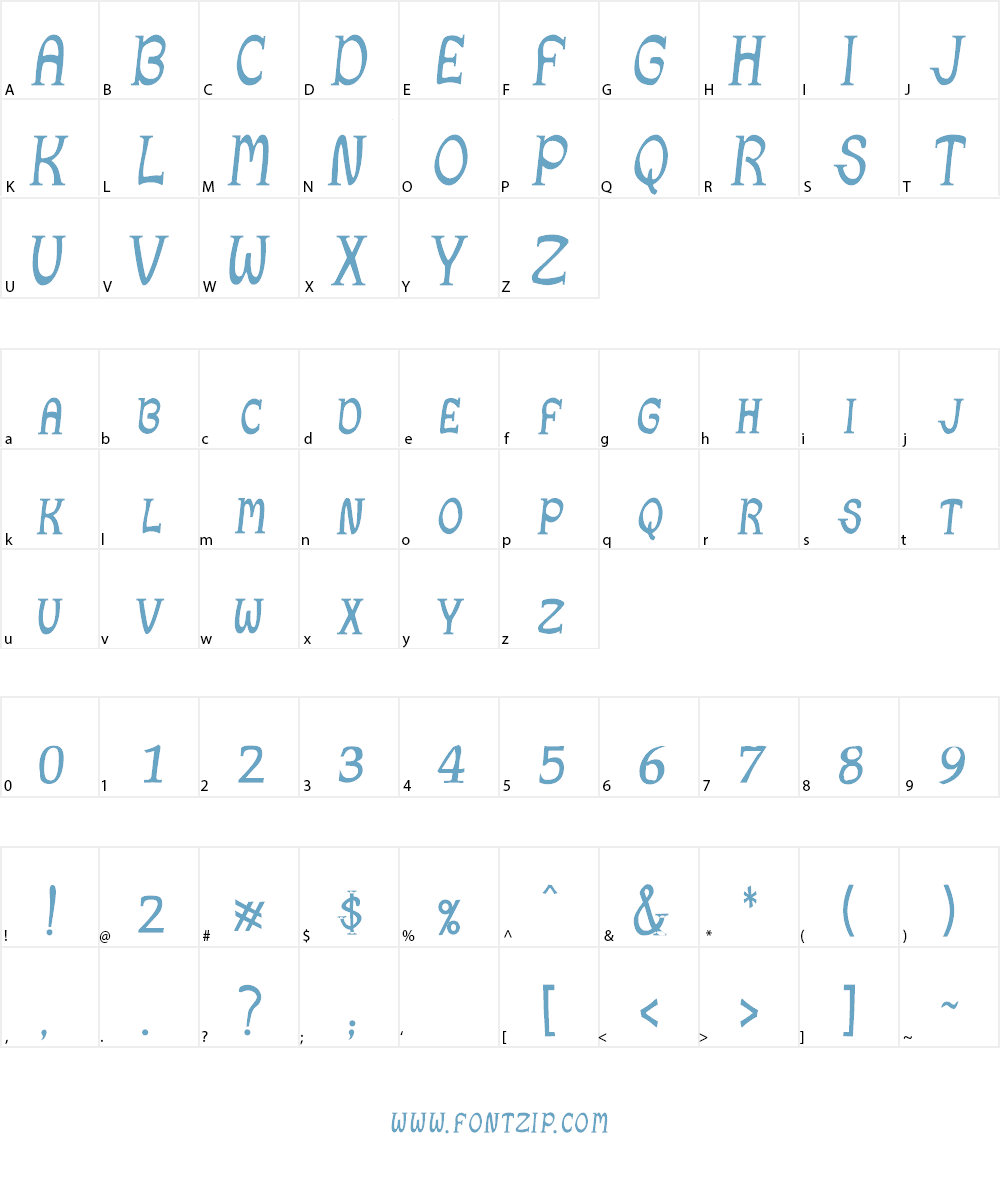 JetLag Med Serif Font Character