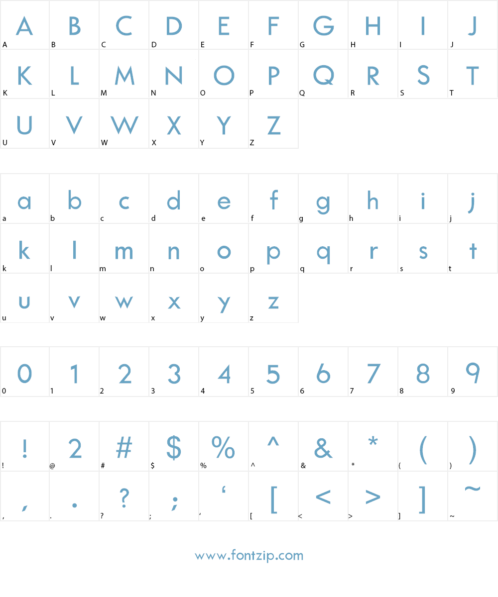 Pure Thin Font Character