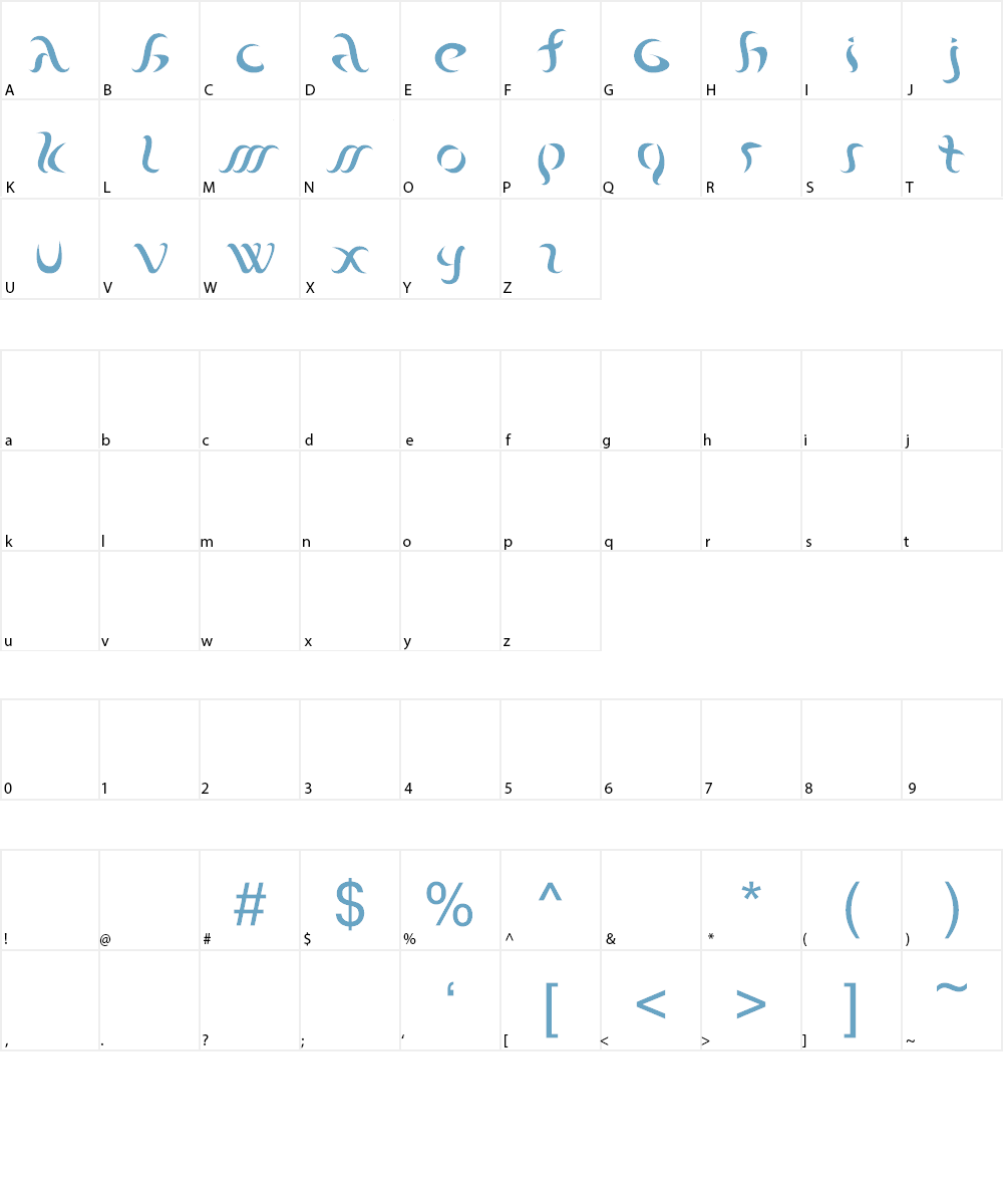 Sea Waves Font Character
