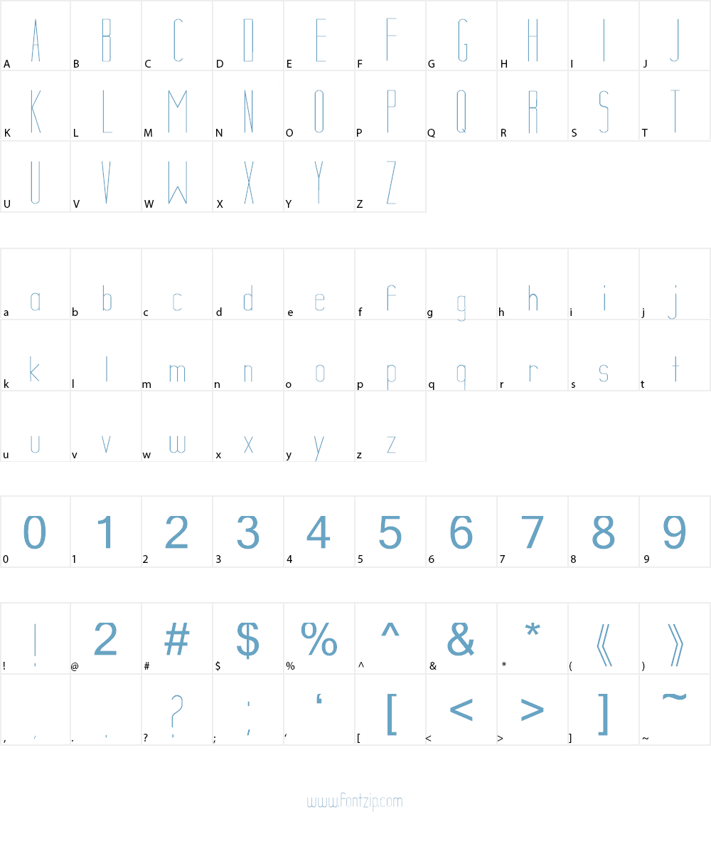 Collected Font Character