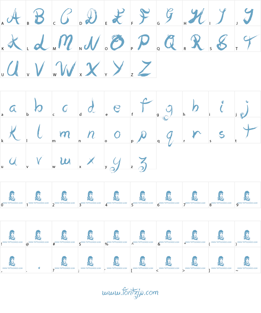 Texas Font Character
