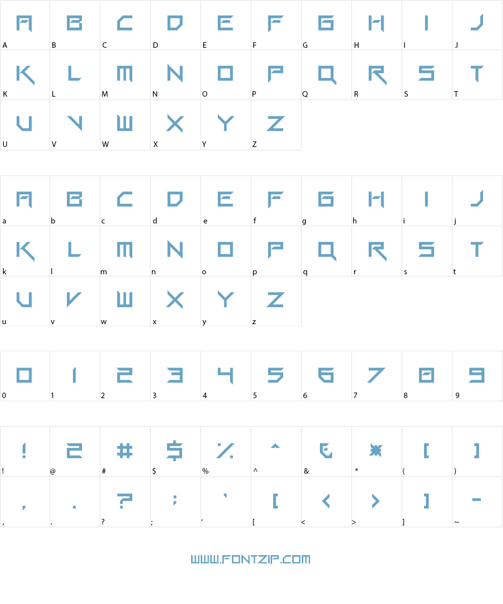 Gang Wolfik Blade Font Character
