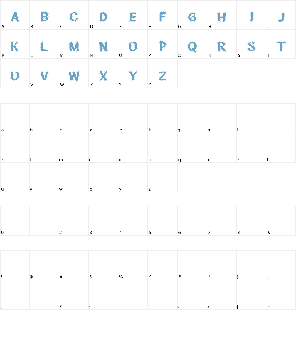 CF National Stitches Font Character