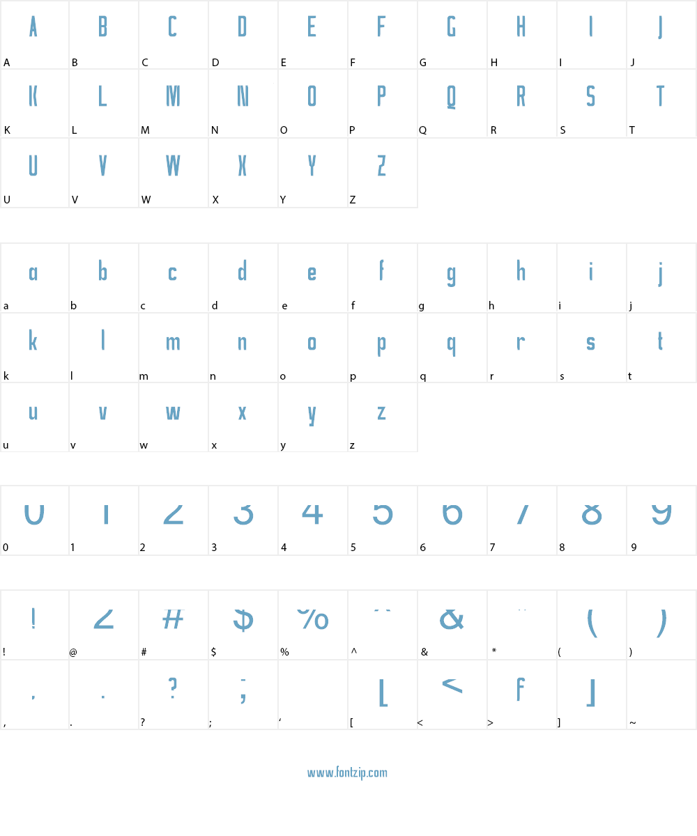 fs eng Font Character