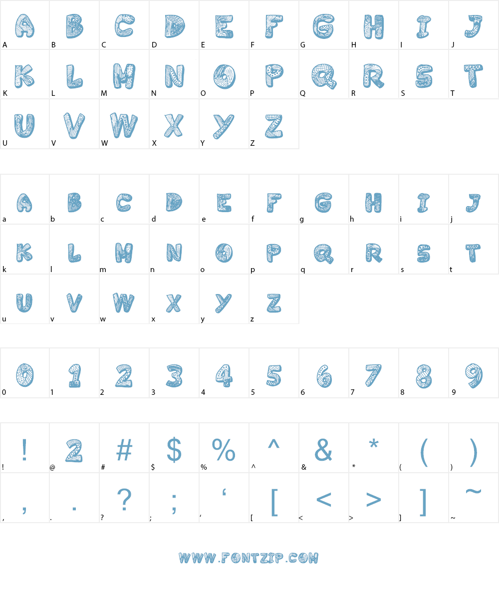 Variety Font Character