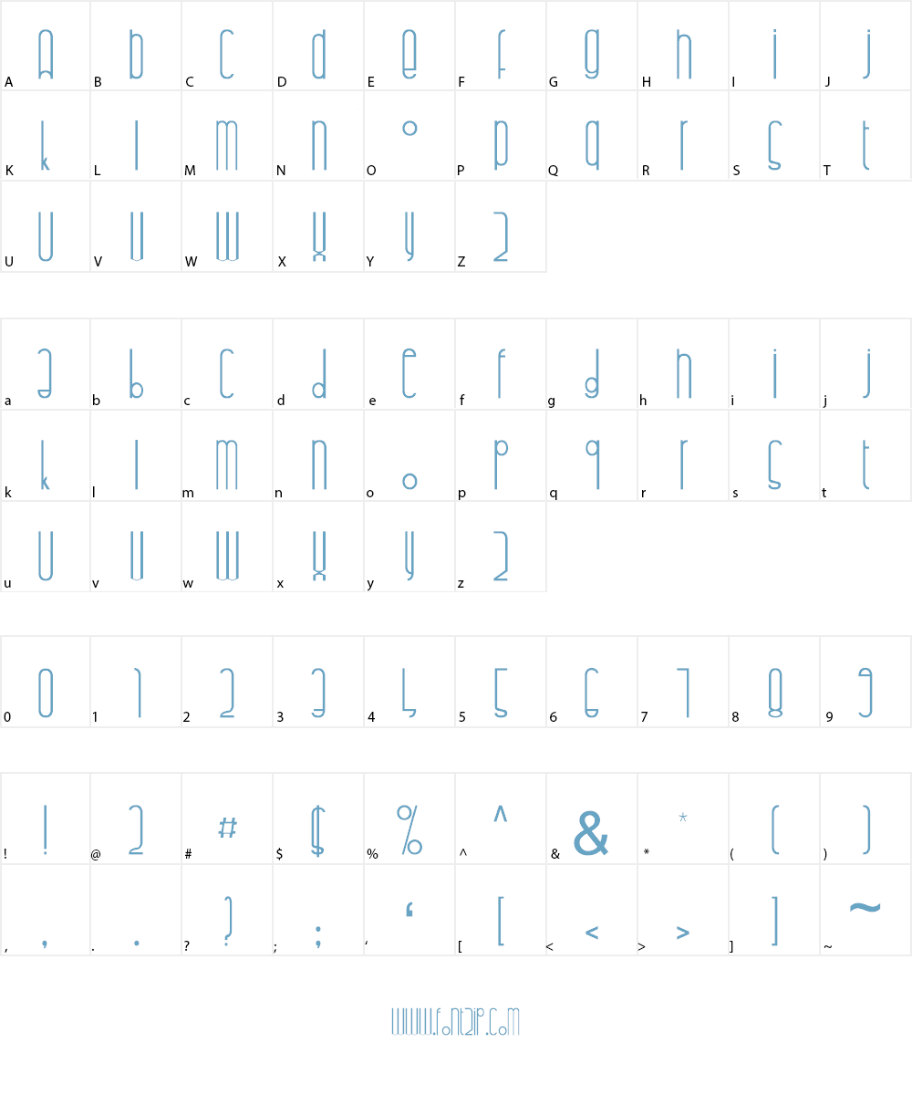 highalto Font Character