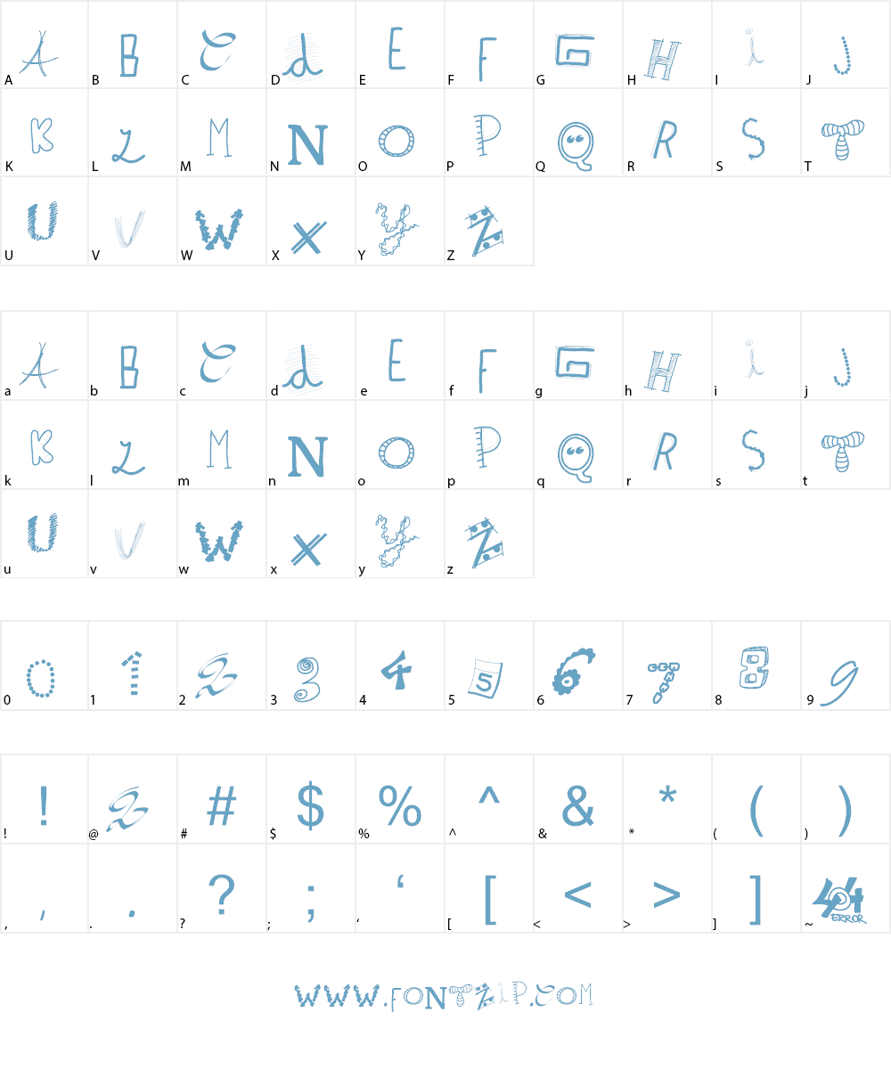 PWPatchwrks Font Character