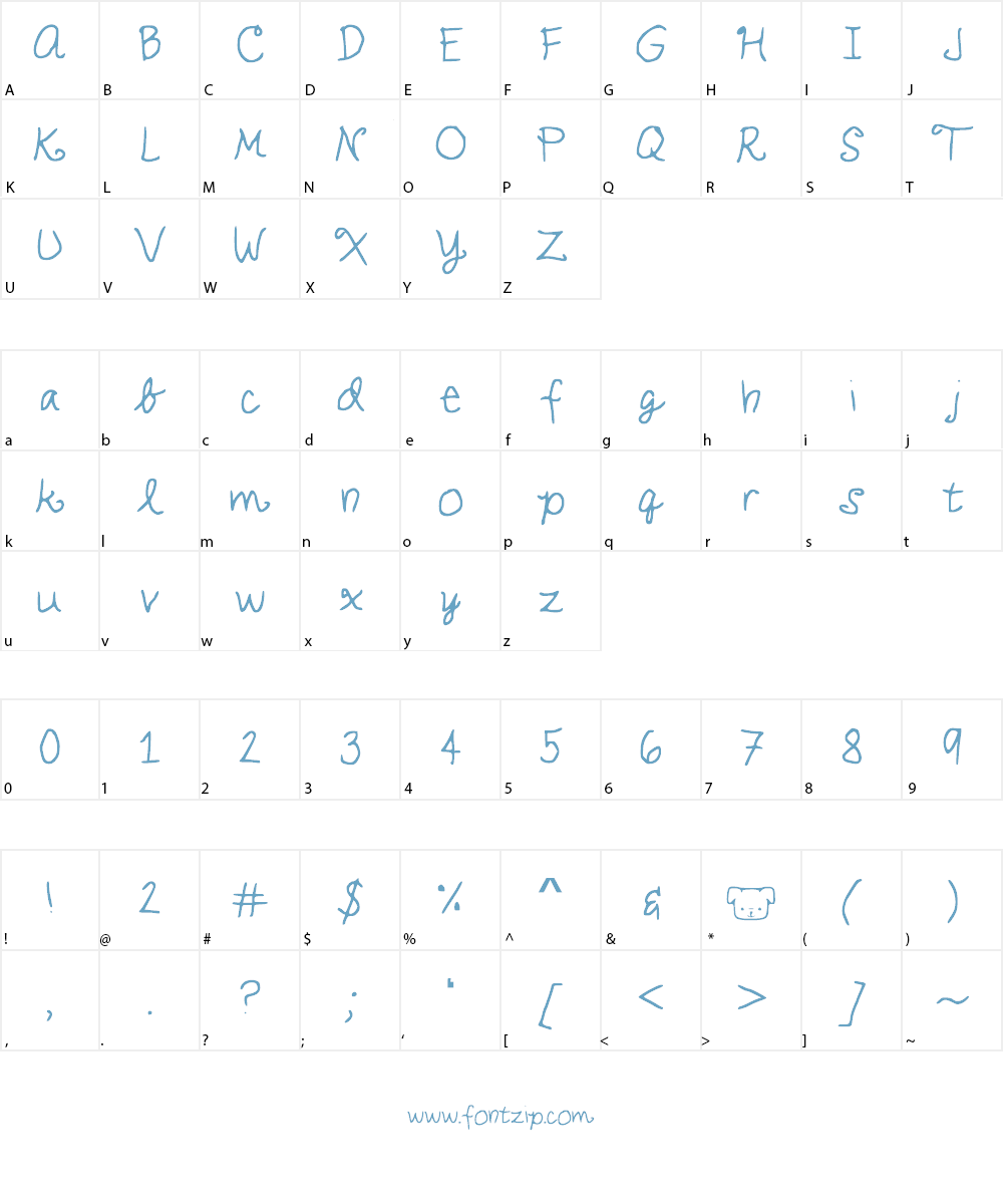 Doodles Font Character