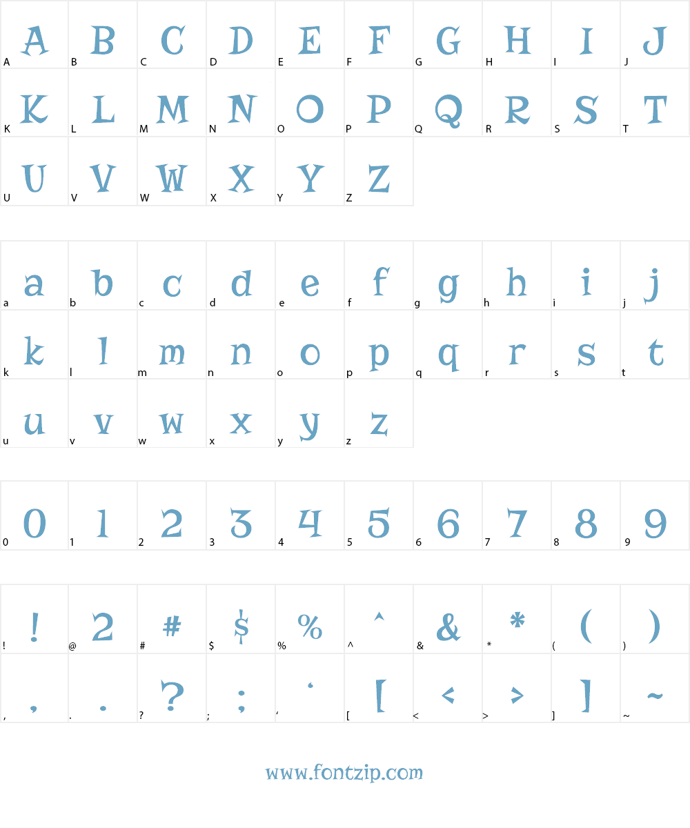 Risque Font Character