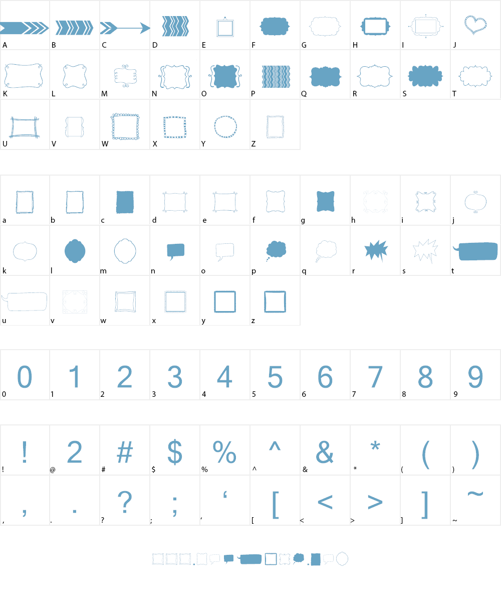 KG Flavor And Frames Two Font Character