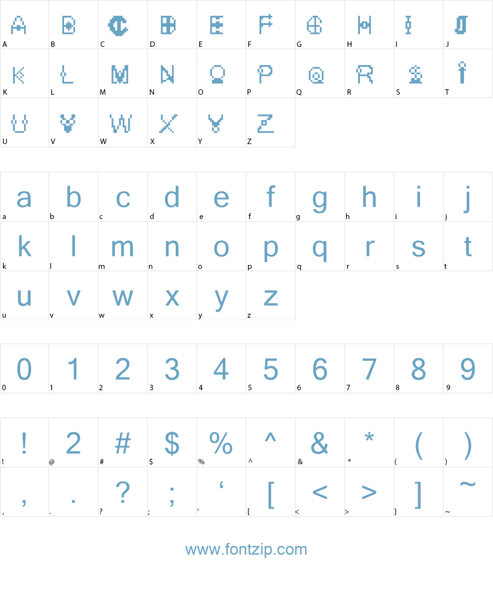 WizardPixel Font Character