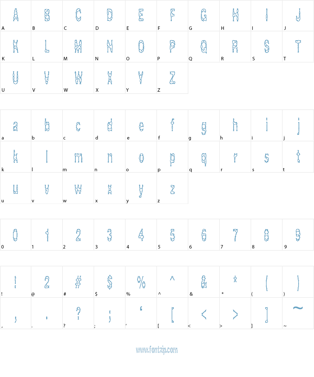 Acid Reflux (BRK) Font Character