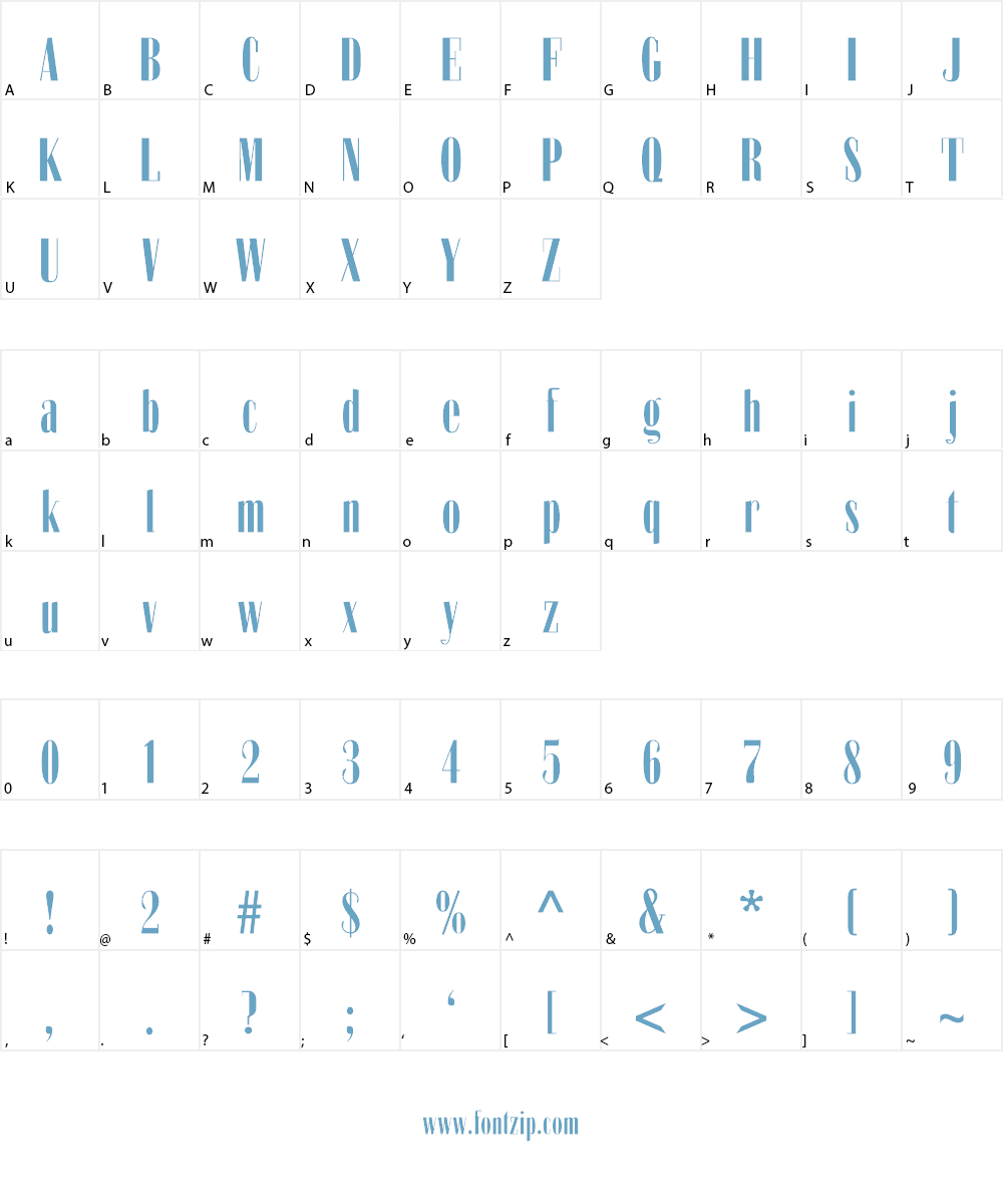 Zabatana Poster Font Character