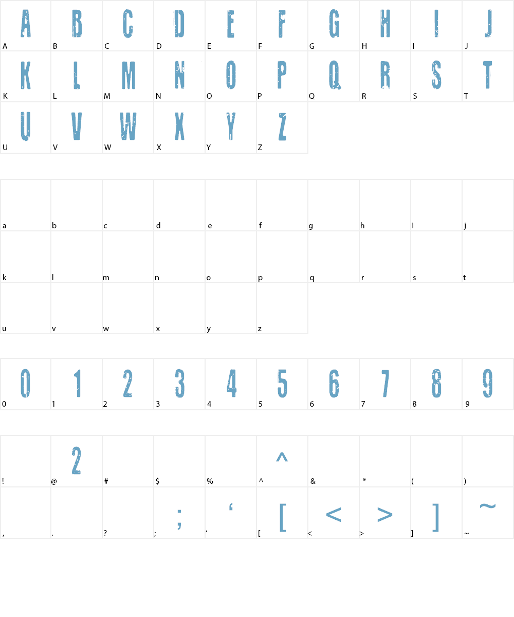 CF Old Lithography Font Character