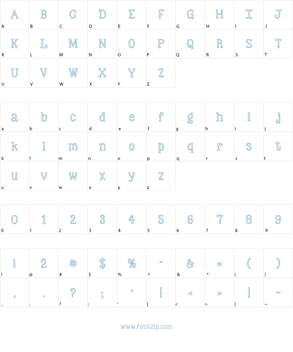 KG Skinny Love Font Character