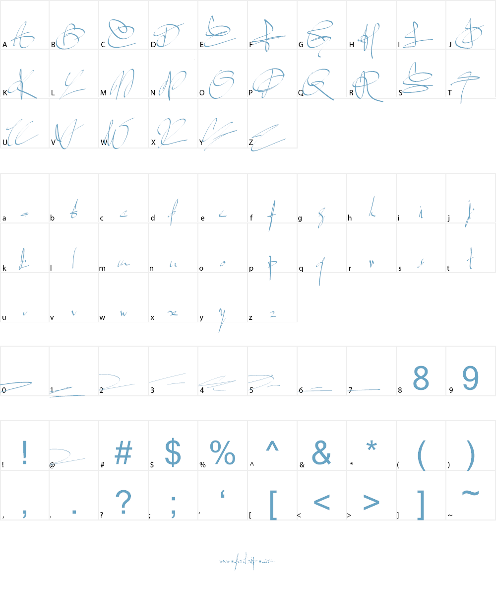 PWSignaturetwo Font Character