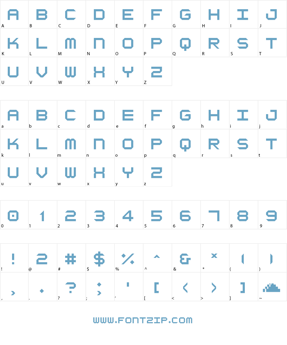 Octapost NBP Font Character