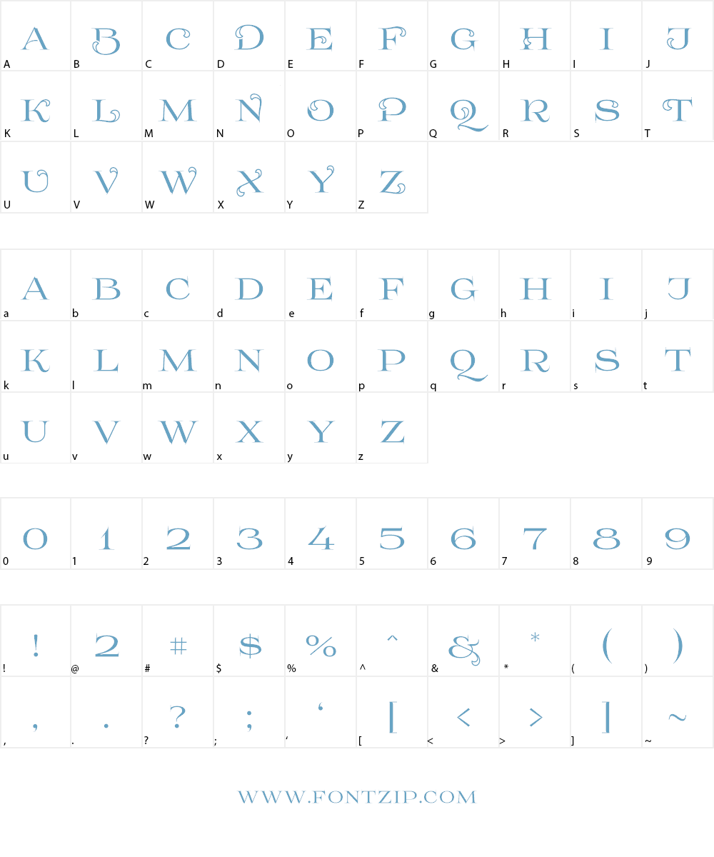 Prida61 Font Character