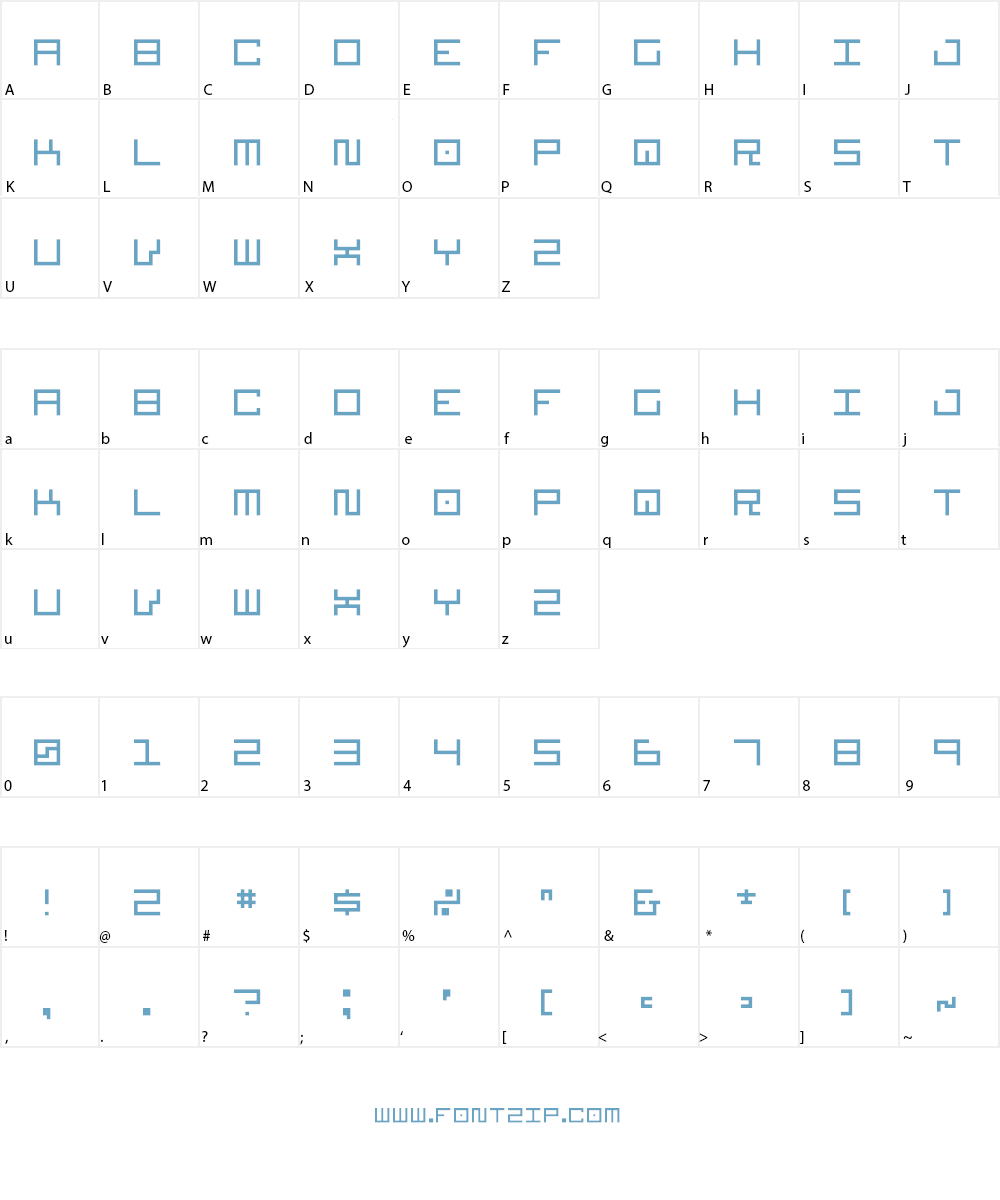 Cellblock NBP Font Character