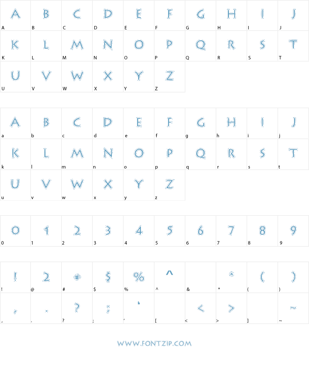 OutlineStorm Font Character