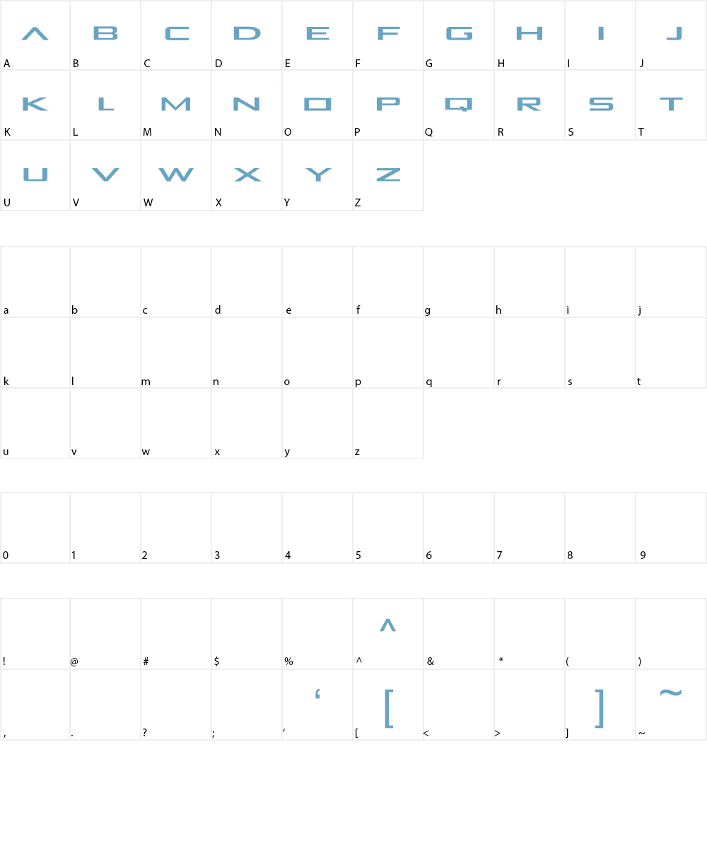 Pure Modern Font Character