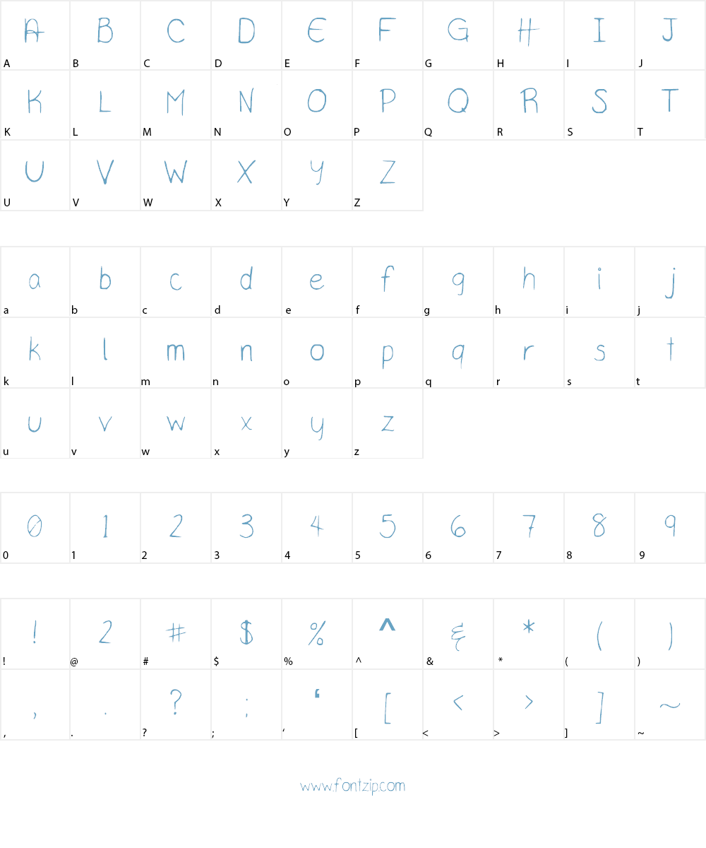 TaylorScript Font Character