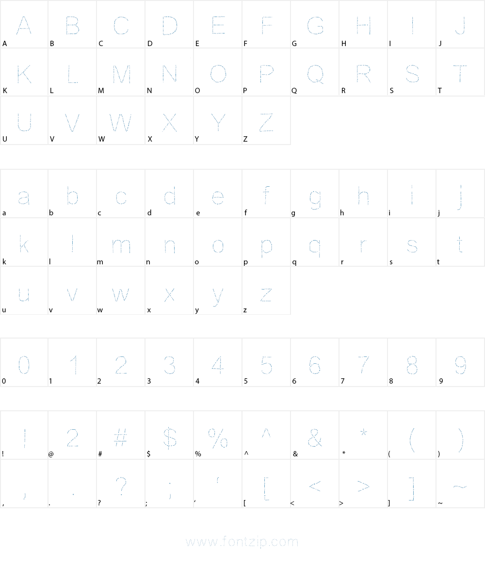 JD Rosaria Font Character
