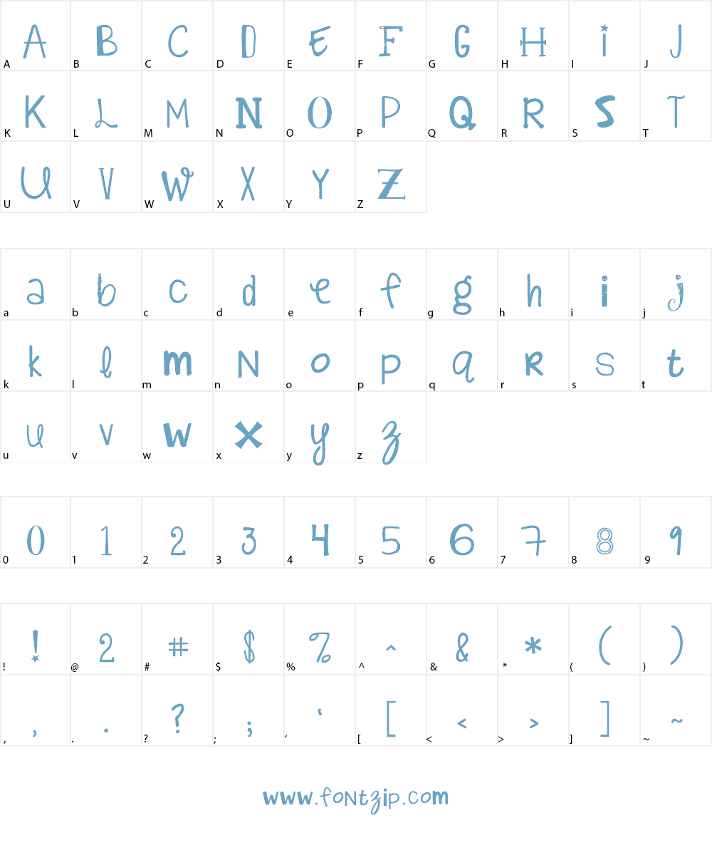 KG Alphabet Regurgitation Font Character