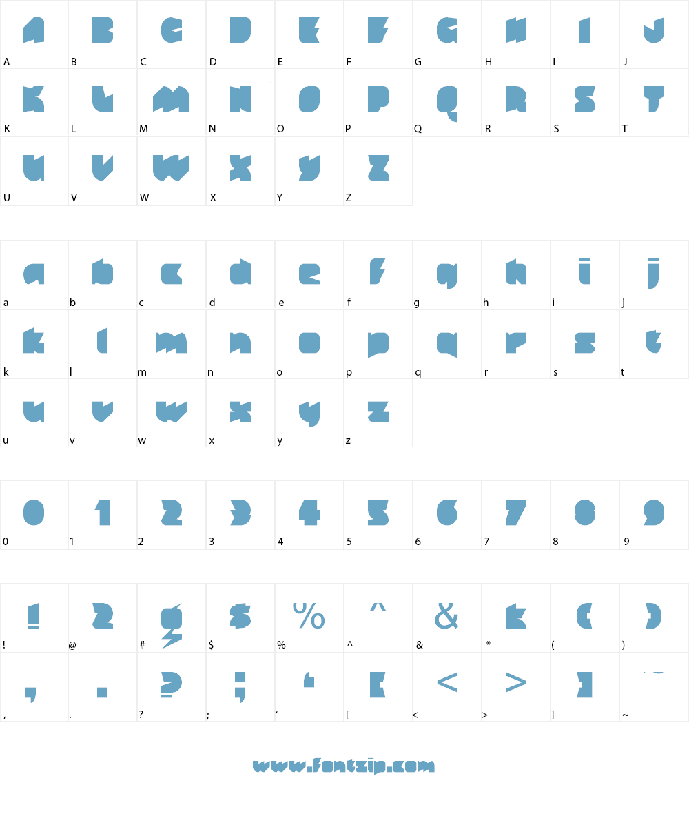 Gerobak Font Character