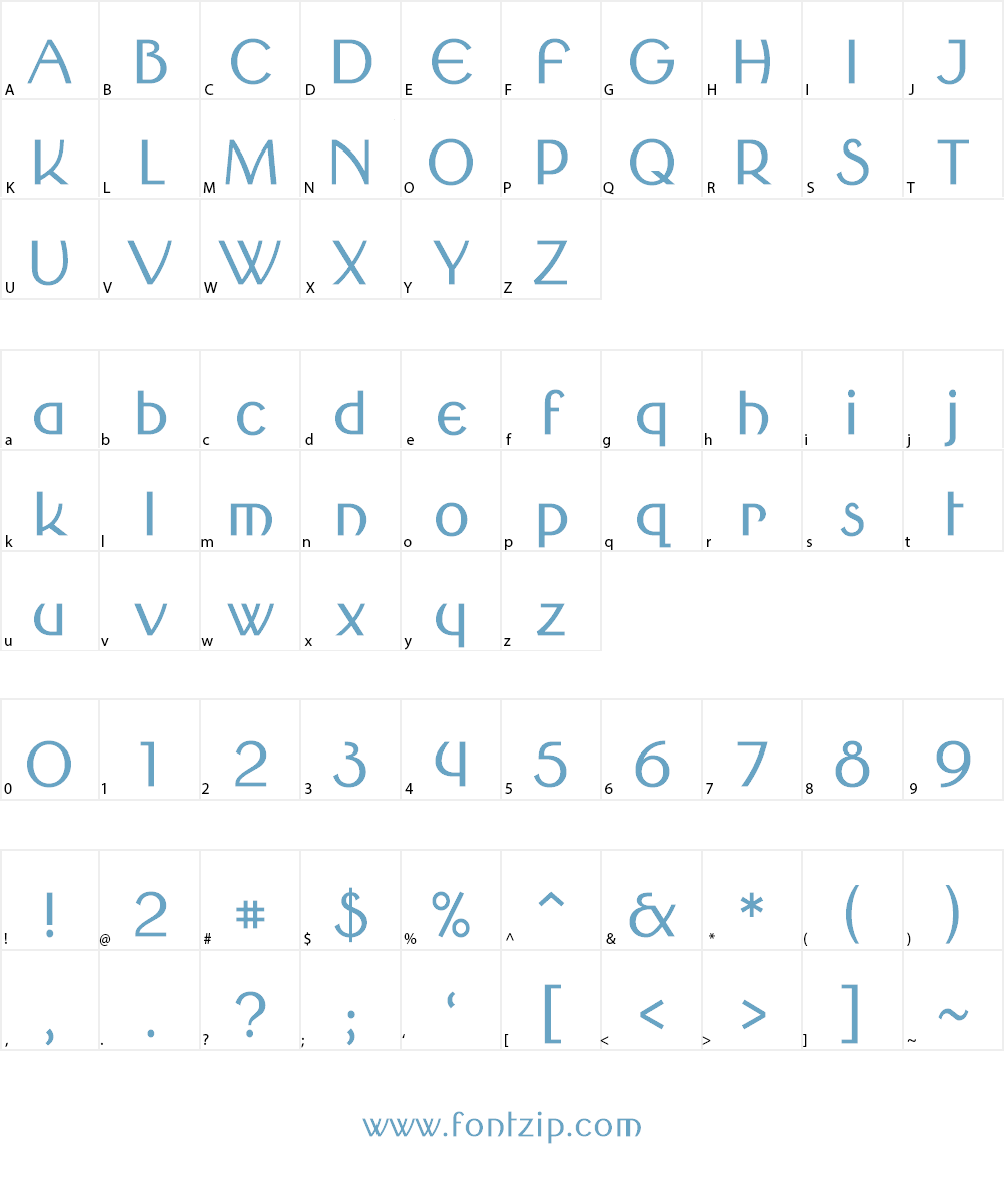 Round Style Font Character